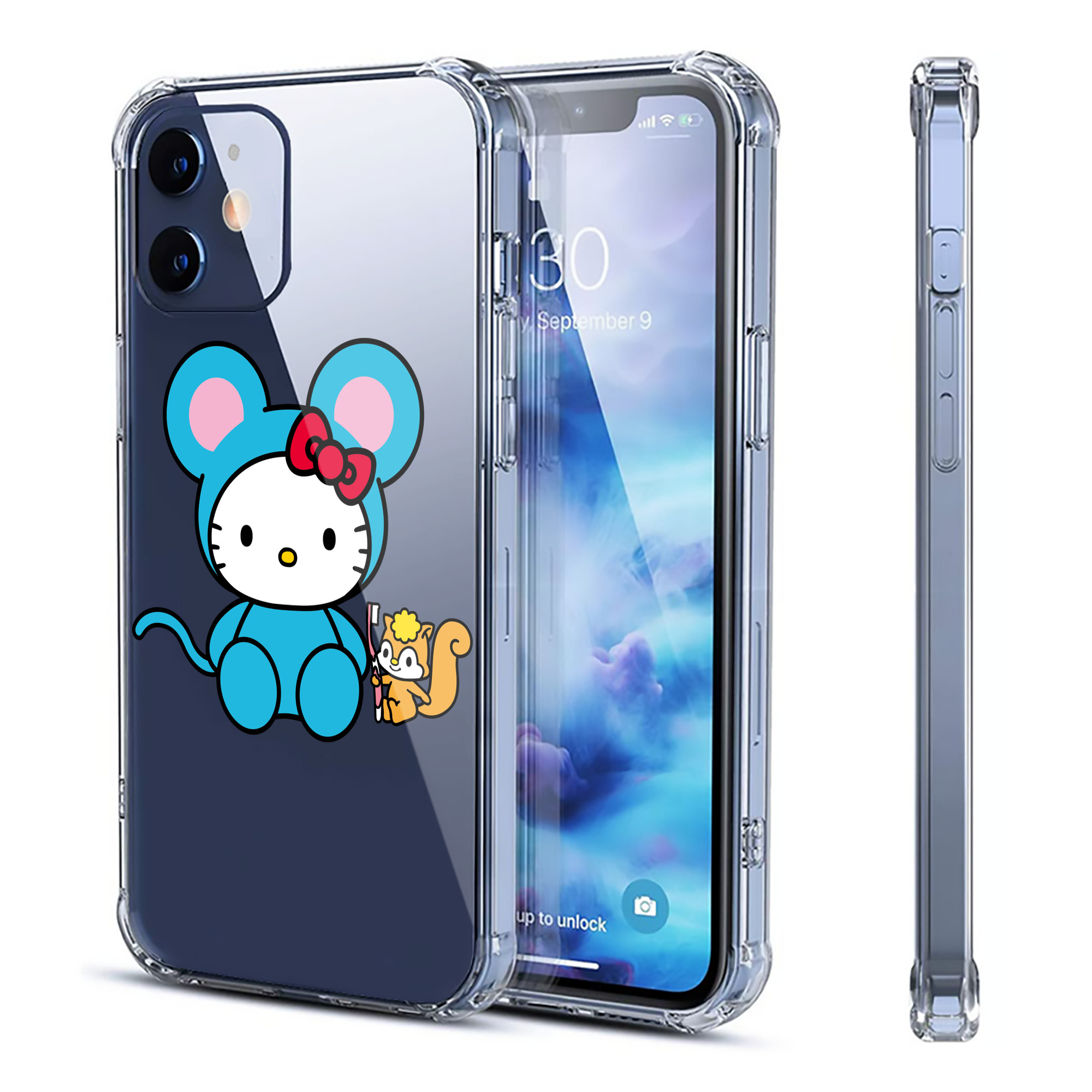（画像用） Hello Kitty ハローキティ 【iPhone 12シリーズ対応】透明スマホケース（クリアソフトケース）